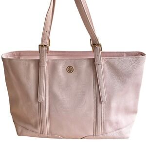 $495 TORY BURCH Landon Light Pink Tote‎ Bag Leather Satchel Handbag Purse EUC